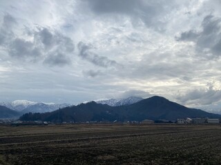 clouds over the mountainsin Niigata, Japan