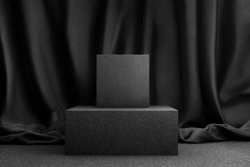 Red silk fabric folds