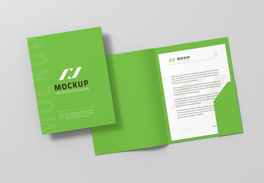 Editable Document Folder Mockup