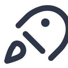 Fototapeta premium Rocket Launch Startup Icon Line Art Vector UI UX Web App Mobile Growth Innovation Success 24x24 SVG