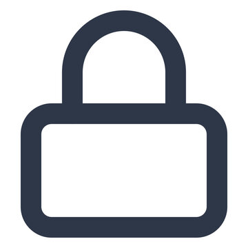 Lock Secure Privacy Icon Line Art Vector UI UX Web App Mobile Password Security Protection 24x24 SVG