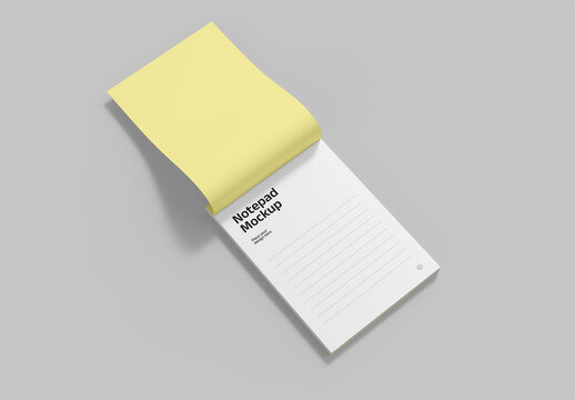Realistic Notepad Mockup Design