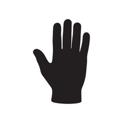 Obraz premium Protective glove silhouette icon vector illustration