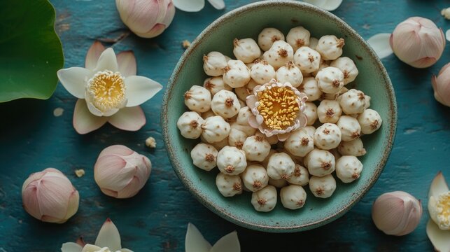 Makhana, commonly known as fox nuts or lotus seeds, are nutritious seeds harvested from the Euryale ferox plant, a member of the water lily family.