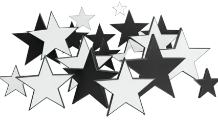 Black and White Stars Collage