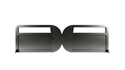 Black Dual-Panel Display Stand