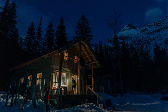 A hut in the Canadian backcountry.