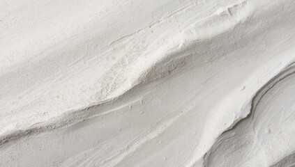 Obraz premium Soft white plaster texture with subtle flowing ridges and calm minimal mood