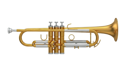 Golden Trumpet with Silver Trim