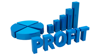 Profit growth chart business finance success concept
