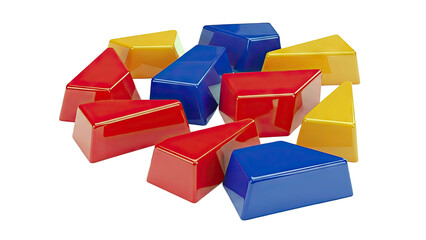 Obraz premium Pile of colorful geometric blocks