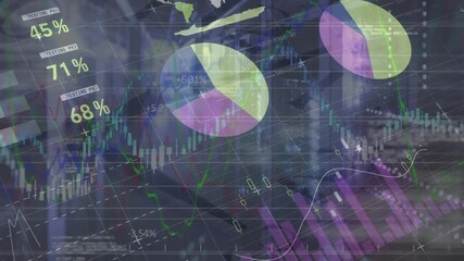 Animation of financial data processing over computer servers and grid - Powered by Adobe