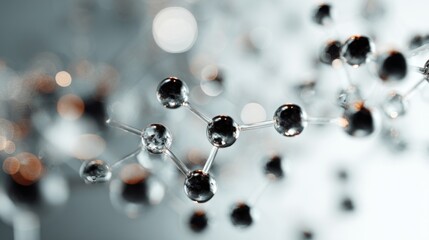 Abstract molecular structure concept, nanotechnology exploration and innovation