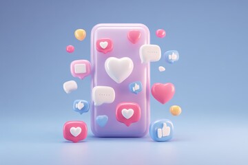 Engaging visual of a smartphone surrounded by colorful social media icons representing online communication and interaction