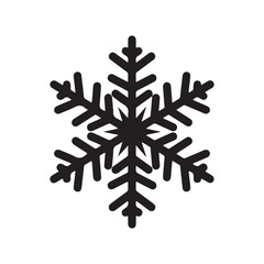 Fototapeta premium Snowflake silhouette icon vector illustration