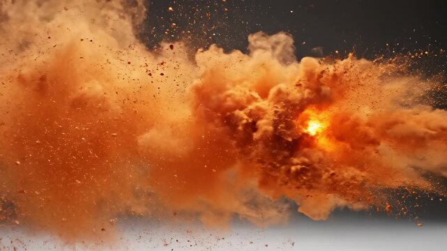 Fire Explosion in Cosmic Space with Stars and Nebula