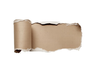 Rolled paper scroll isolated on transparent background isolated on transparent background