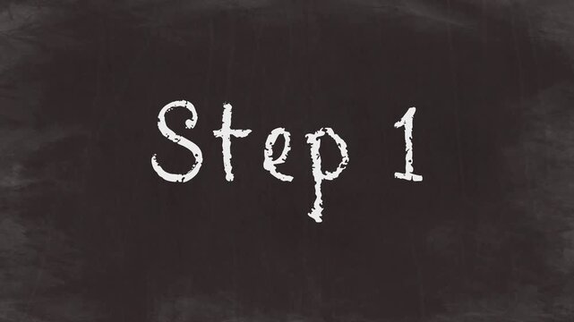 Chalk Text Animation on Chalkboard - Step1