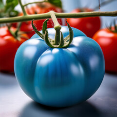 tomates bleu, sur r&eacute;aliste, l&eacute;gume, rouge, frais, sain, organique, r&eacute;gime, agriculture, salade, isol&eacute;, fra&icirc;cheur, v&eacute;g&eacute;tarien, nutrition, juteuse, ingredient, couleur, potager,