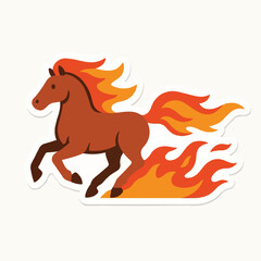 Lunar 2026 fire horse vector 6