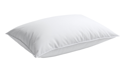 White soft rectangular pillow isolated on transparent background