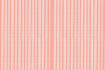 Soft pink and white striped pattern with tiny hearts