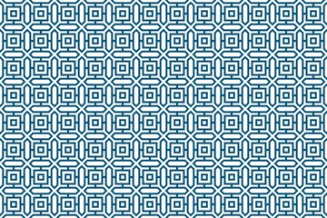 Modern geometric pattern with blue and white shapes