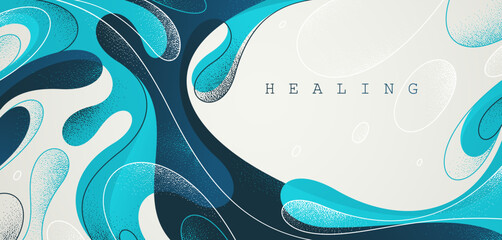 Abstract vector background with smooth fluid lava shapes, curve lines and shapes abstraction art, liquid flow relaxing amorphous illustration.