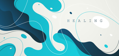 Abstract vector background with smooth fluid lava shapes, curve lines and shapes abstraction art, liquid flow relaxing amorphous illustration.