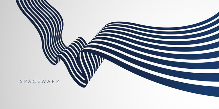 3D lines in perspective vector abstract background, bent ribbon look like stripes wallpaper, curvy road, speed highway sport race theme.