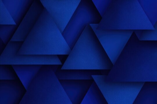 Overlapping dark blue geometric patterns create a visually striking and modern design full of depth and texture - Powered by Adobe