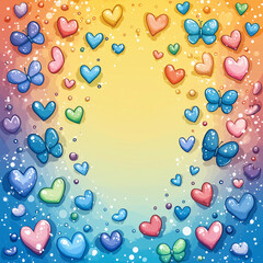 background with butterflies