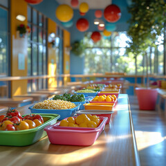 preschool cafeteria table