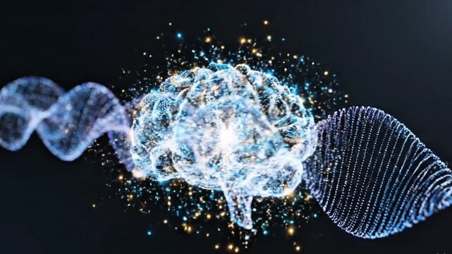 Futuristic Abstract Digital Particles Representing Technology and Innovation
