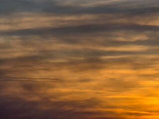 Obraz premium Colorful sky during sunset on a winter evening.