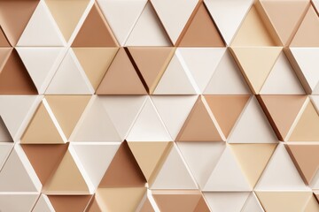 Fototapeta premium Exploring the elegance of a bisque color triangle geometric pattern ideal for modern interior design and stylish decor