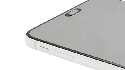 Modern Smartphone Top Edge with Dynamic Island and Volume Buttons