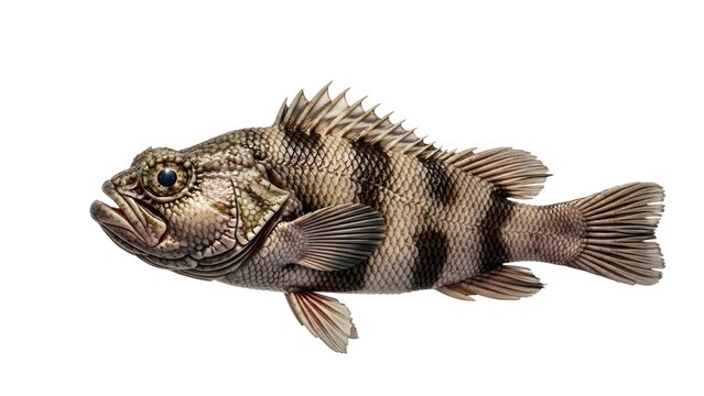 Stonefish isolated on white