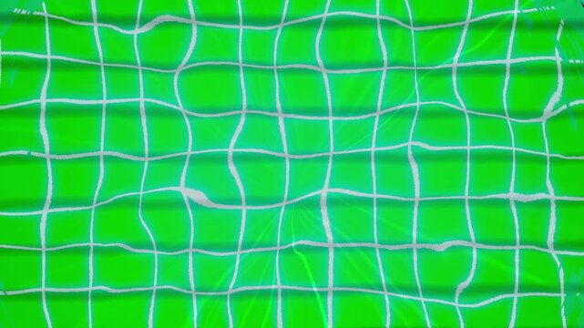 White Net Moving on Bright Green Screen Background