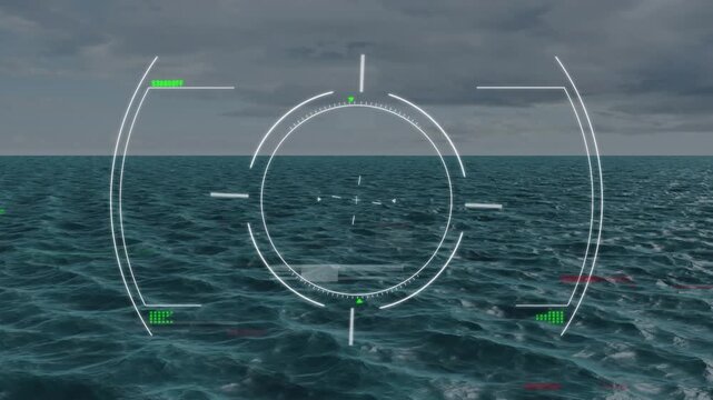 Animation of scope scanning over sea