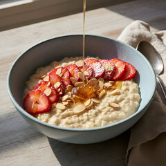Fresh Strawberry Dessert Collection with Cream, Cakes and Tarts on Elegant Table