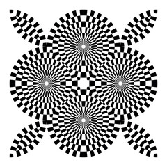 op art modern background, creative dynamic pattern, original vector composition