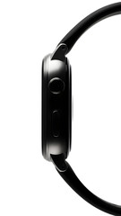 Black Smartwatch with Rubber Strap.