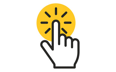 Complete set of black mouse cursor and hand pointer icons for web navigation, user interface elements, and digital application design.