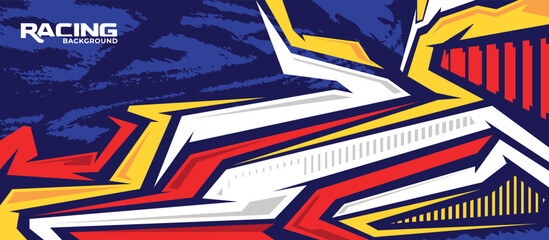 colorful car decal design, car wrap template design, racing background, template for car decal