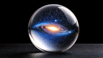 Galaxy in a Glass Sphere - A Universe Contained.
