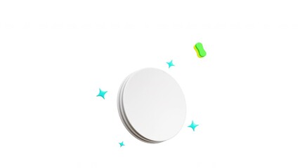 3d animation cleaning clean plates sponge dishwashing household hygiene sparkling suitable for household chores, kitchen cleanliness, and hygiene awareness campaigns