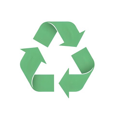 Obraz premium Green recycling symbol with arrows forming a circular shape, representing eco-friendly practices and sustainability