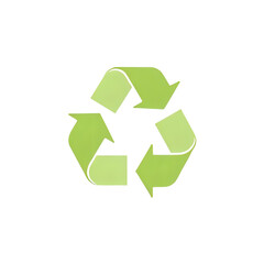 Obraz premium Recycling symbol illustration with green arrows forming a circular pattern