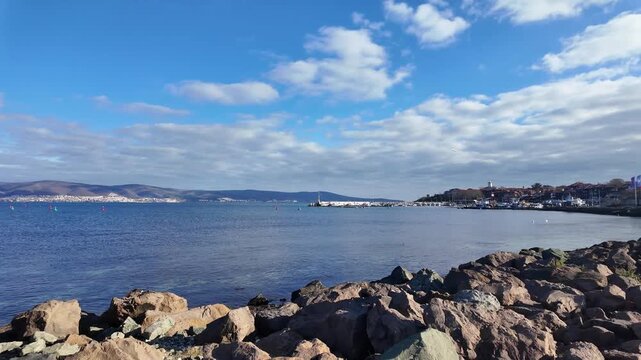 Amazing Panorama of old town of Nessebar, Burgas Region, Bulgaria